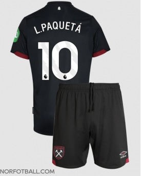 Billige Fotballdrakt West Ham United Lucas Paqueta #10 Replika Bortedraktsett Barn 2024-25 Kortermet (med bukser)